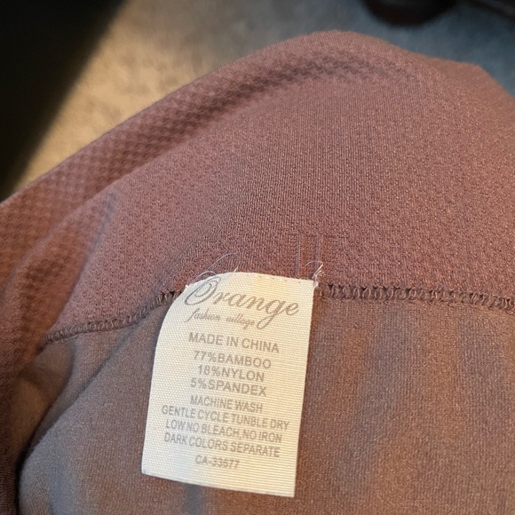 Orange Fashion Village Bamboo blend full length legging. No size tag. - Picture 5 of 6